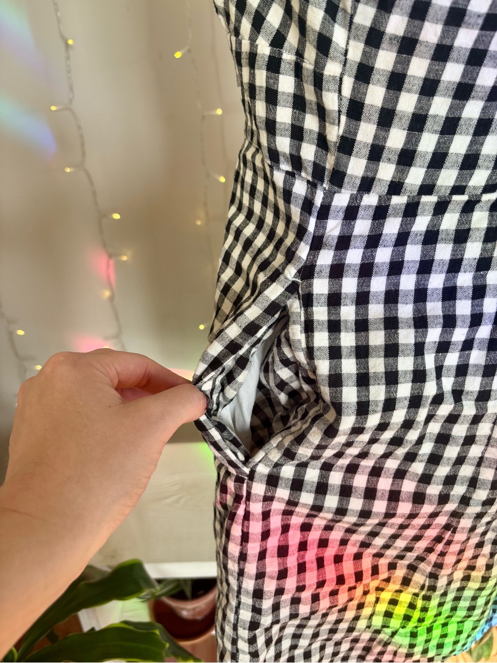 Black and White Gingham Cutout Sundress - Picture 5 of 5